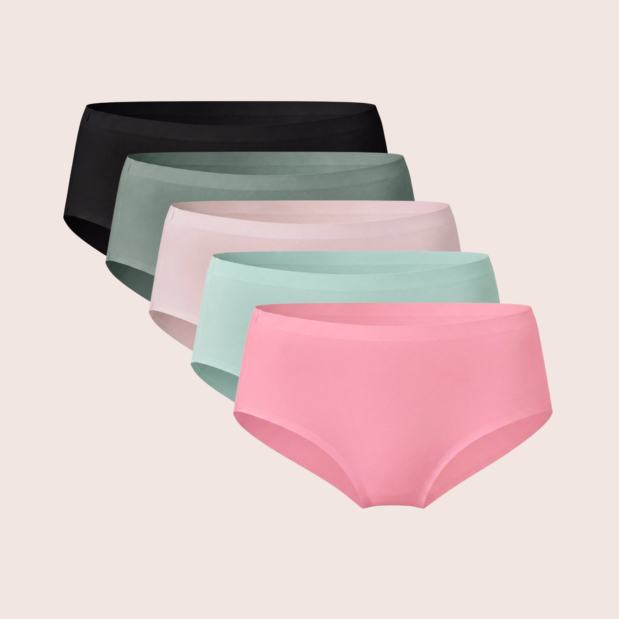 Munns & Mars Womens Seamless Bonded Hipster Panty - Pack of 5