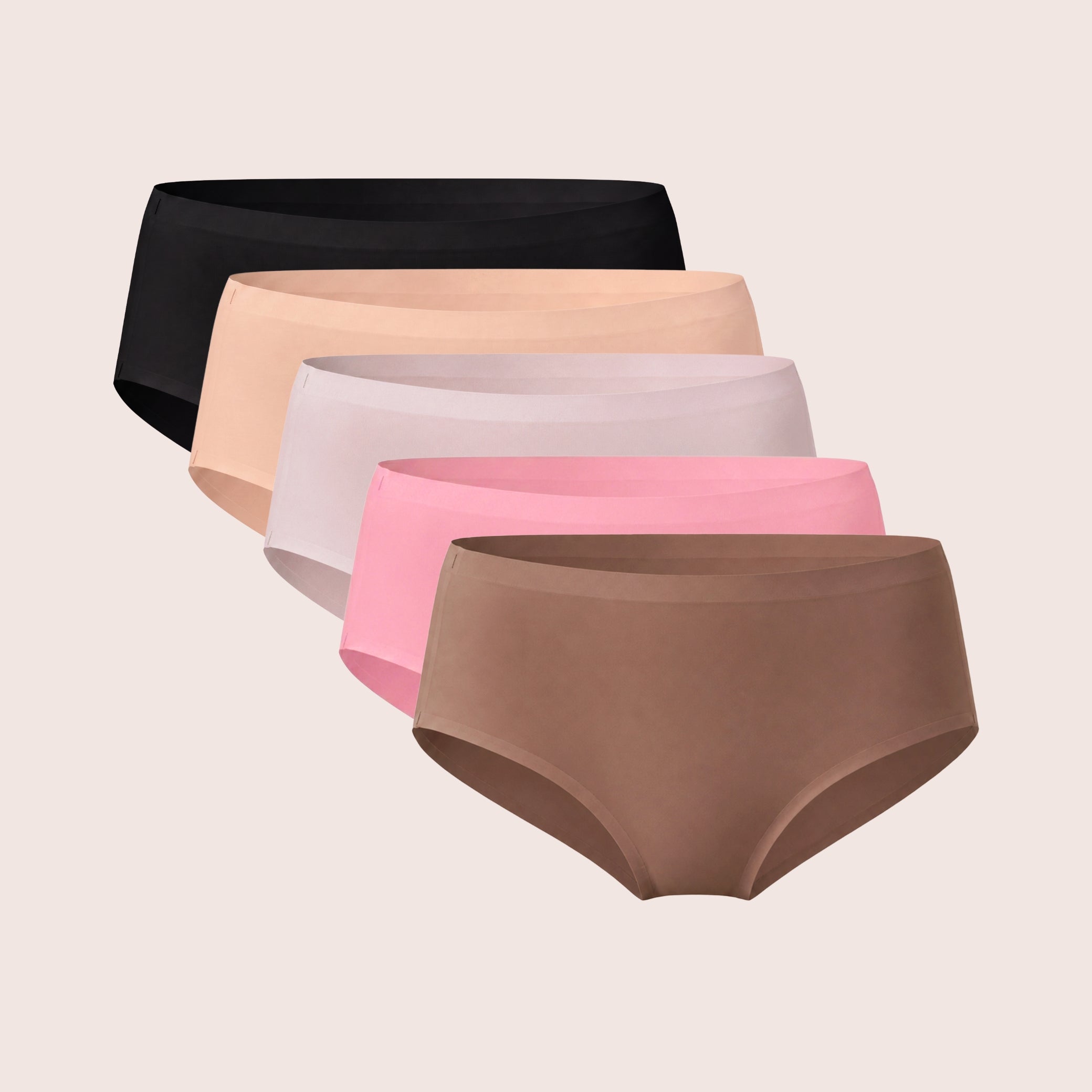 Munns & Mars Womens Seamless Bonded Hipster Panty - Pack of 5