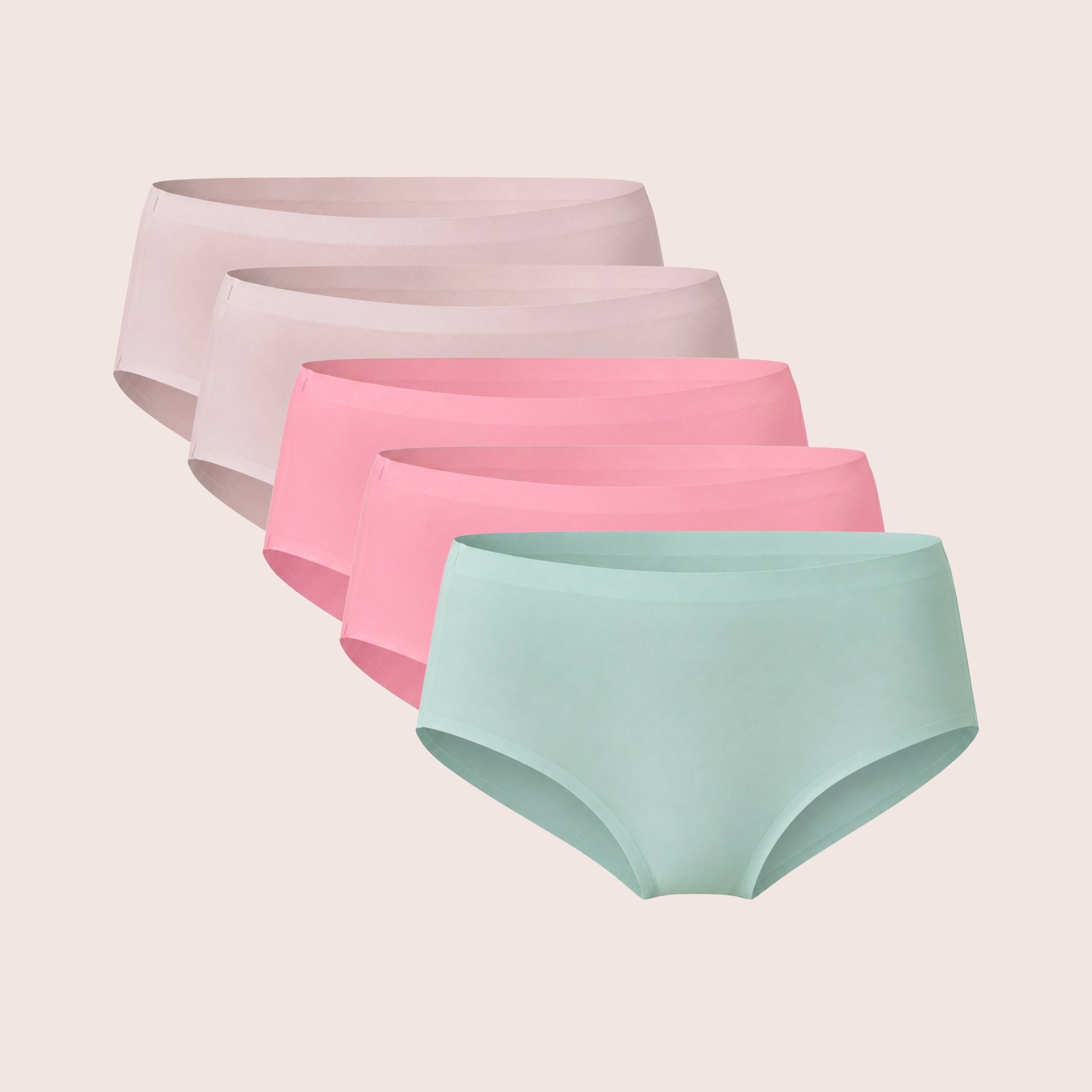 Munns & Mars Womens Seamless Bonded Hipster Panty - Pack of 5