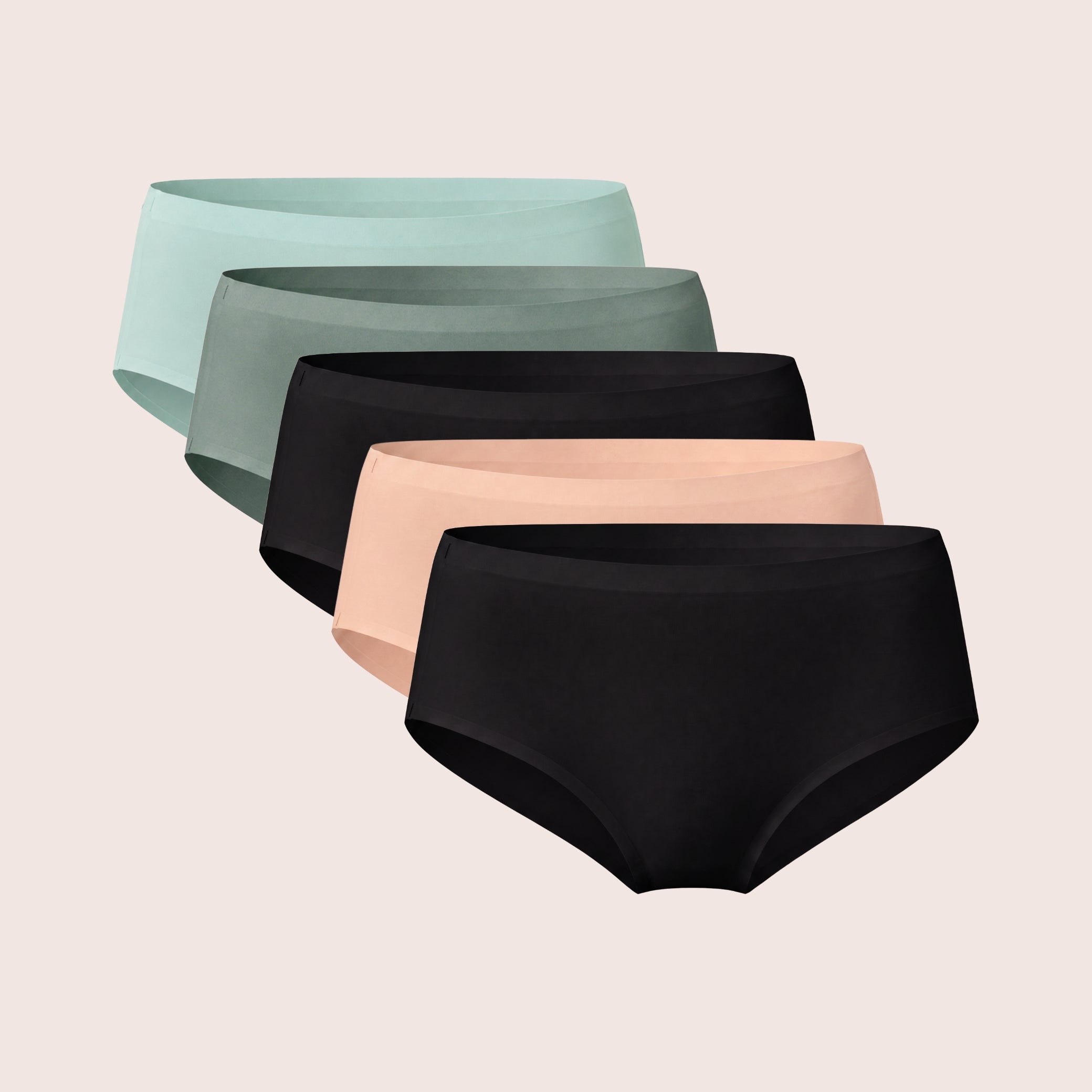 Munns & Mars Womens Seamless Bonded Hipster Panty - Pack of 5