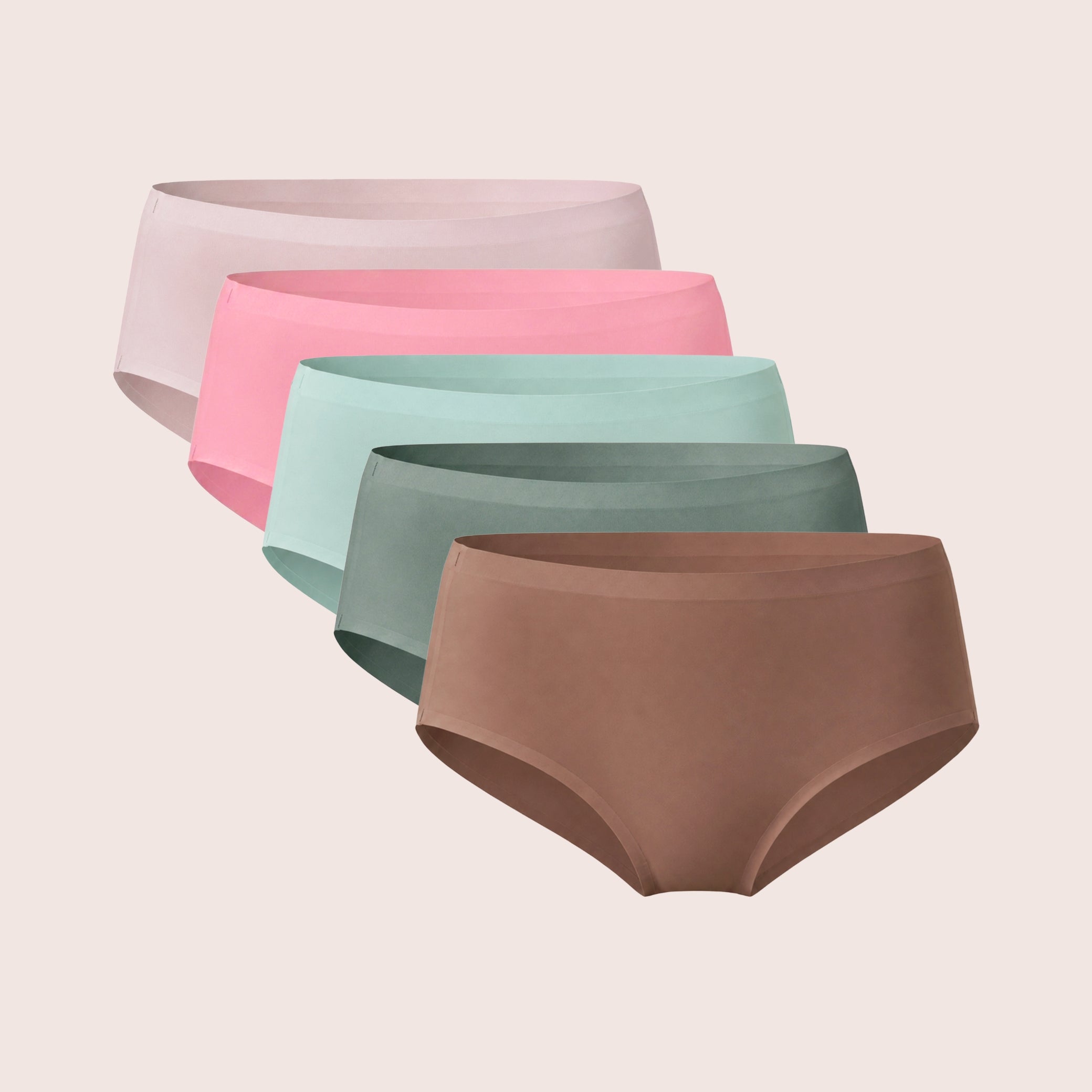 Munns & Mars Womens Seamless Bonded Hipster Panty - Pack of 5