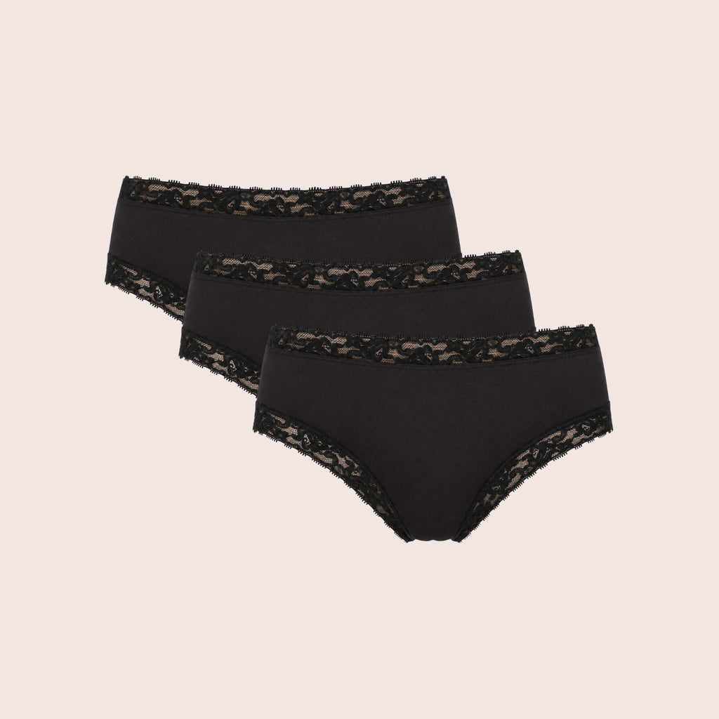 High Waist Bikini (With Lace) - Pack of 3