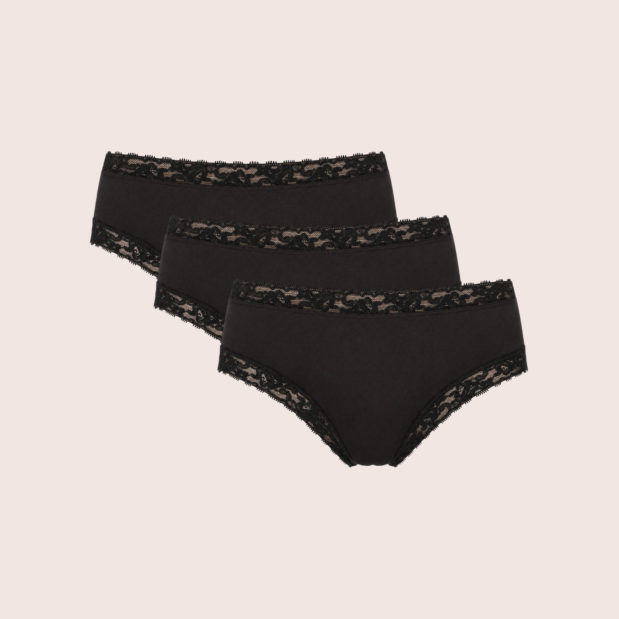 High Waist Bikini (With Lace) - Pack of 3