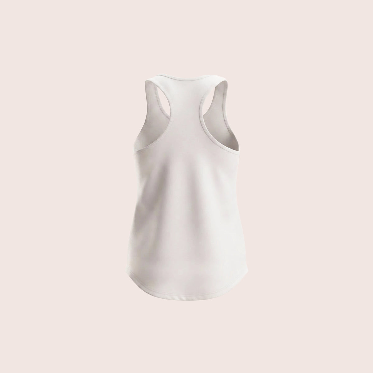 Grey activewear racerback tank top, flat product shot, alternate view — Munns & Mars