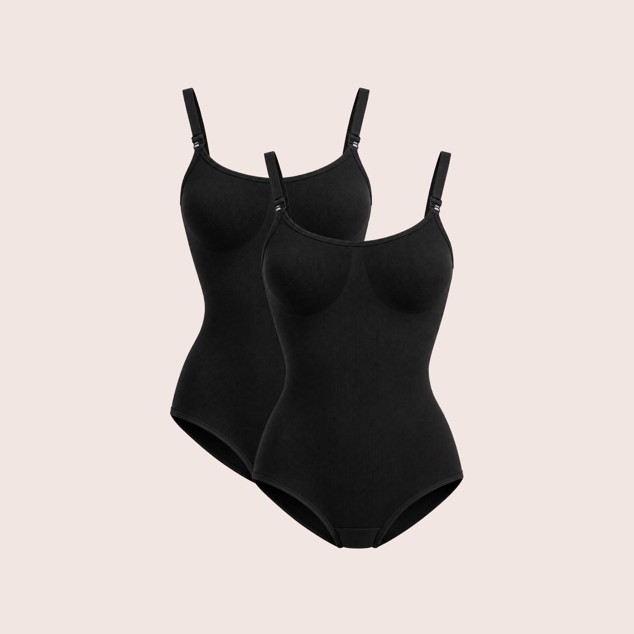 Munns & Mars Womens Seamless Bodysuit Shapewear - Pack of 2