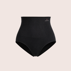 Black tummy tucker panty shapewear, product overview graphic — Munns & Mars