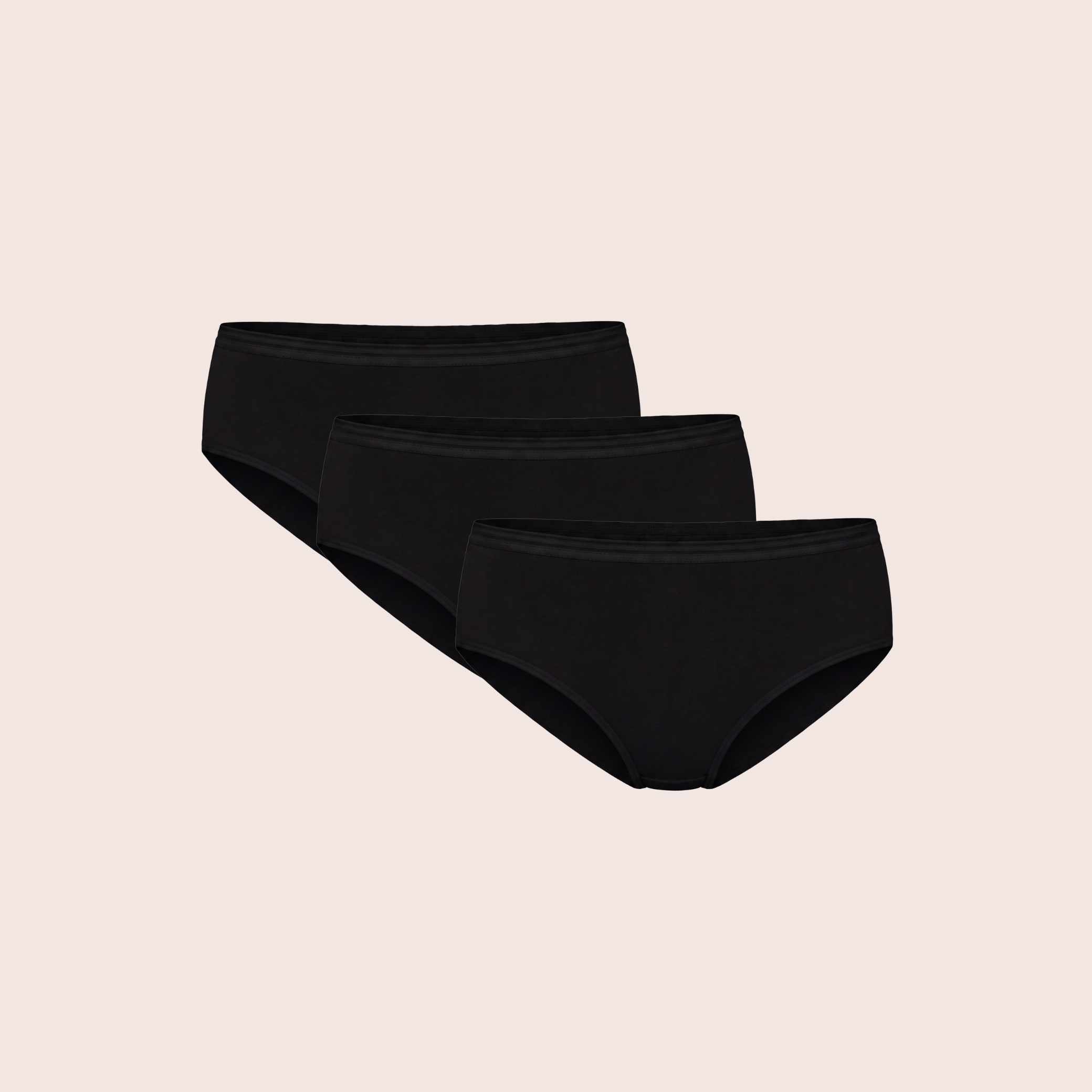 Munns & Mars Womens Cotton Mid Waist Hipster Panty Pack Of 3