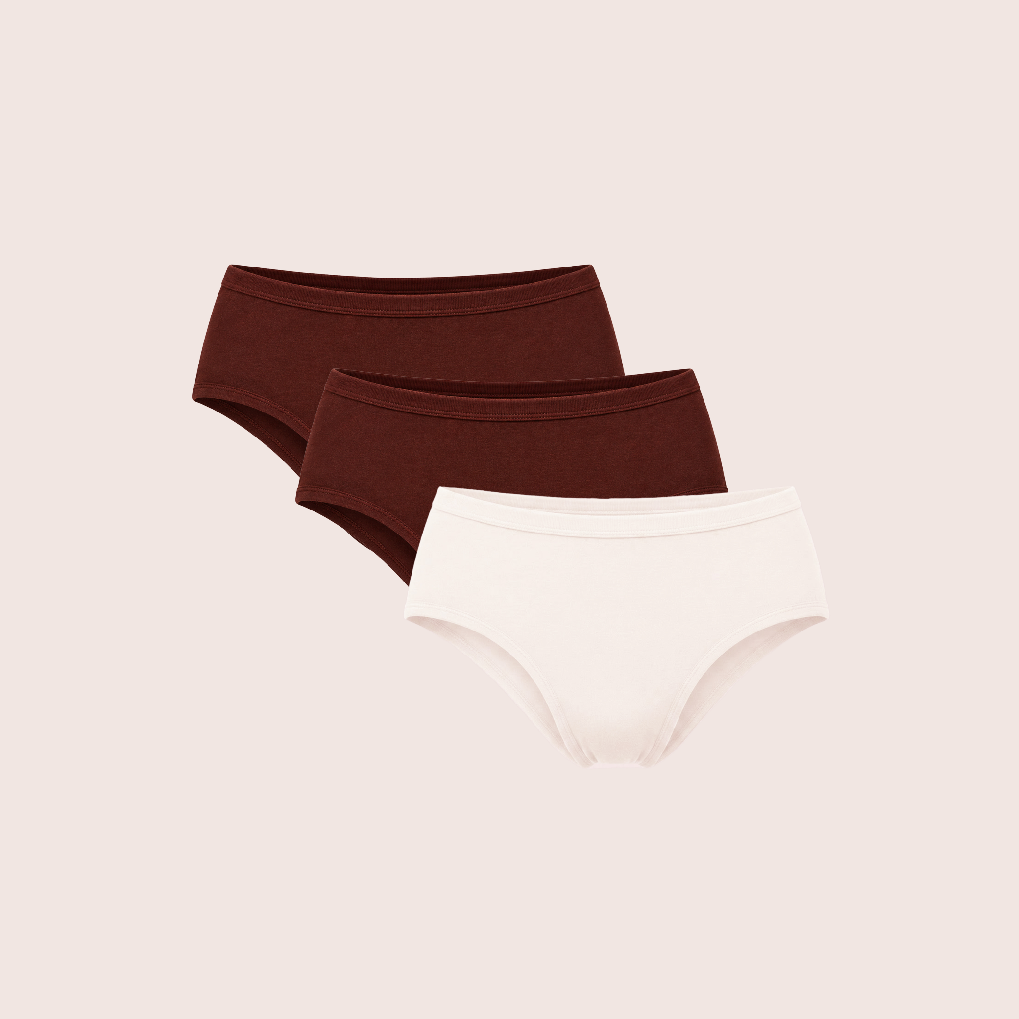 Munns & Mars Womens Cotton Mid Waist Hipster Panty Pack Of 3