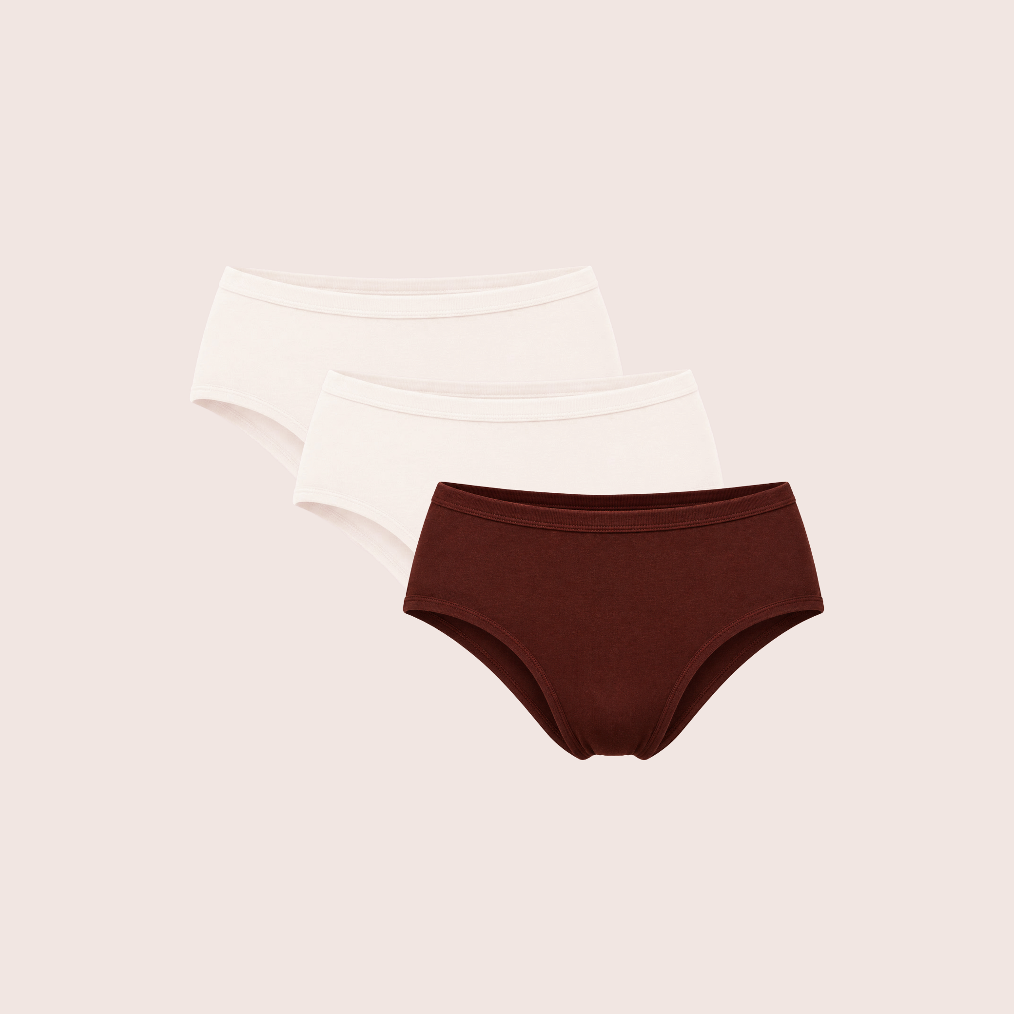 Munns & Mars Womens Cotton Mid Waist Hipster Panty Pack Of 3