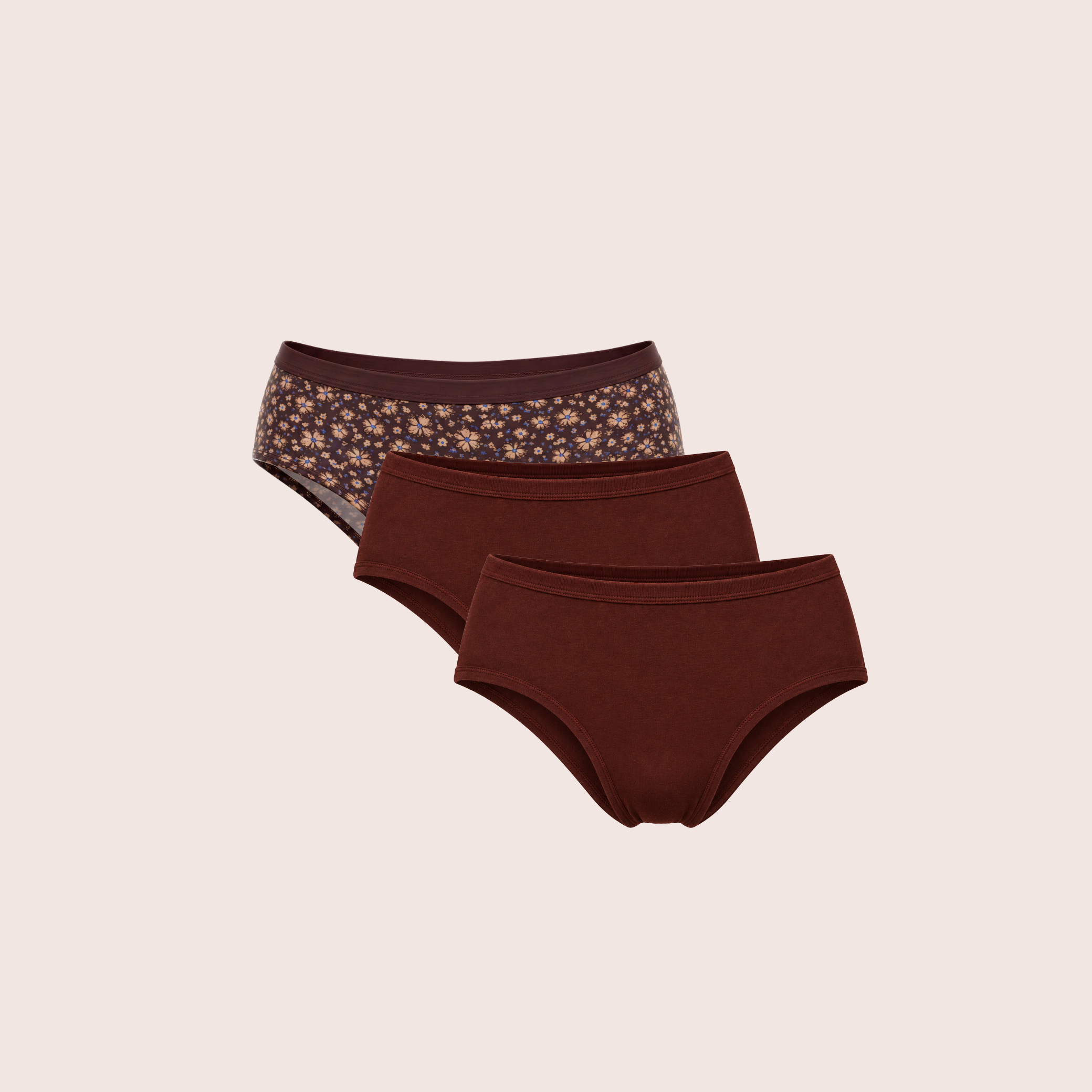 Munns & Mars Womens Cotton Printed Mid Waist Hipster Panty Pack of 3