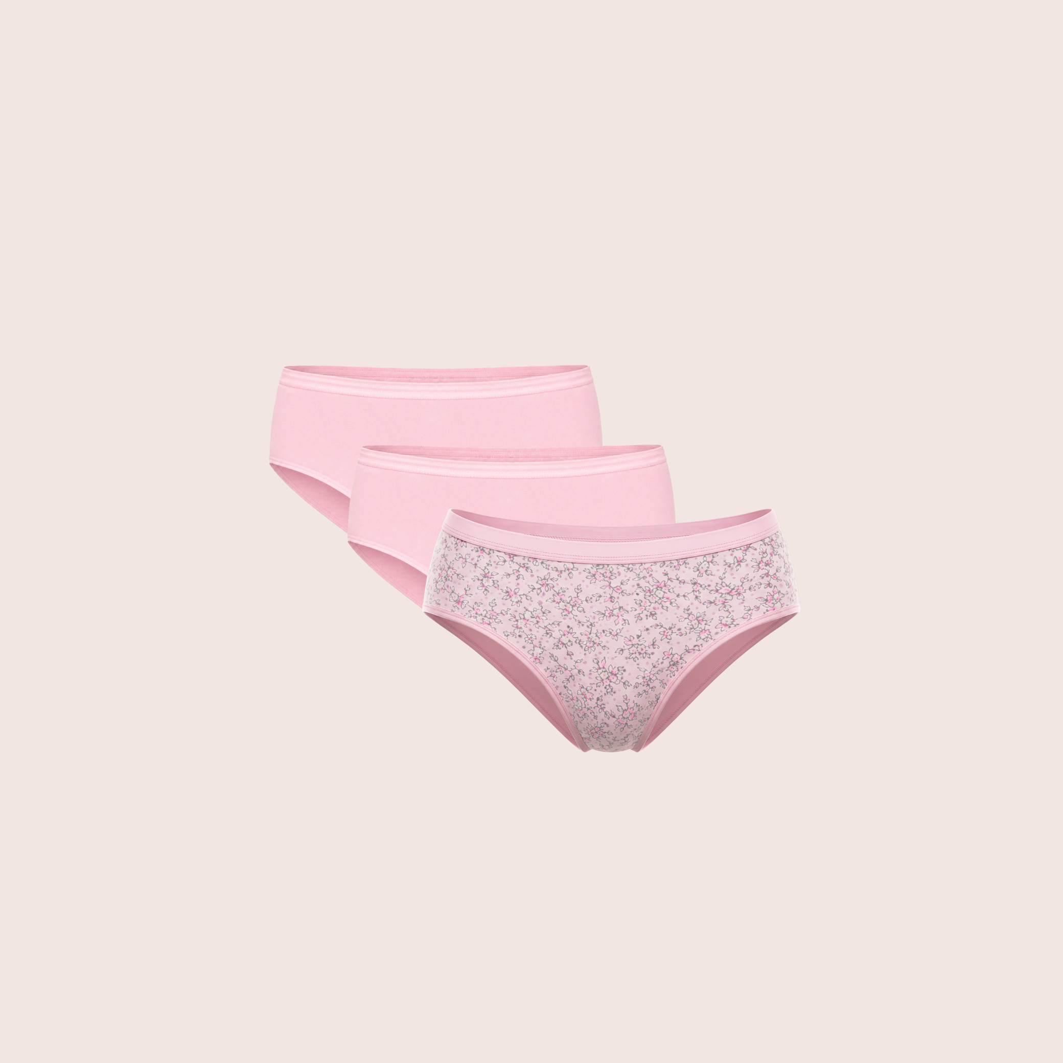 Munns & Mars Womens Cotton Printed Mid Waist Hipster Panty Pack of 3