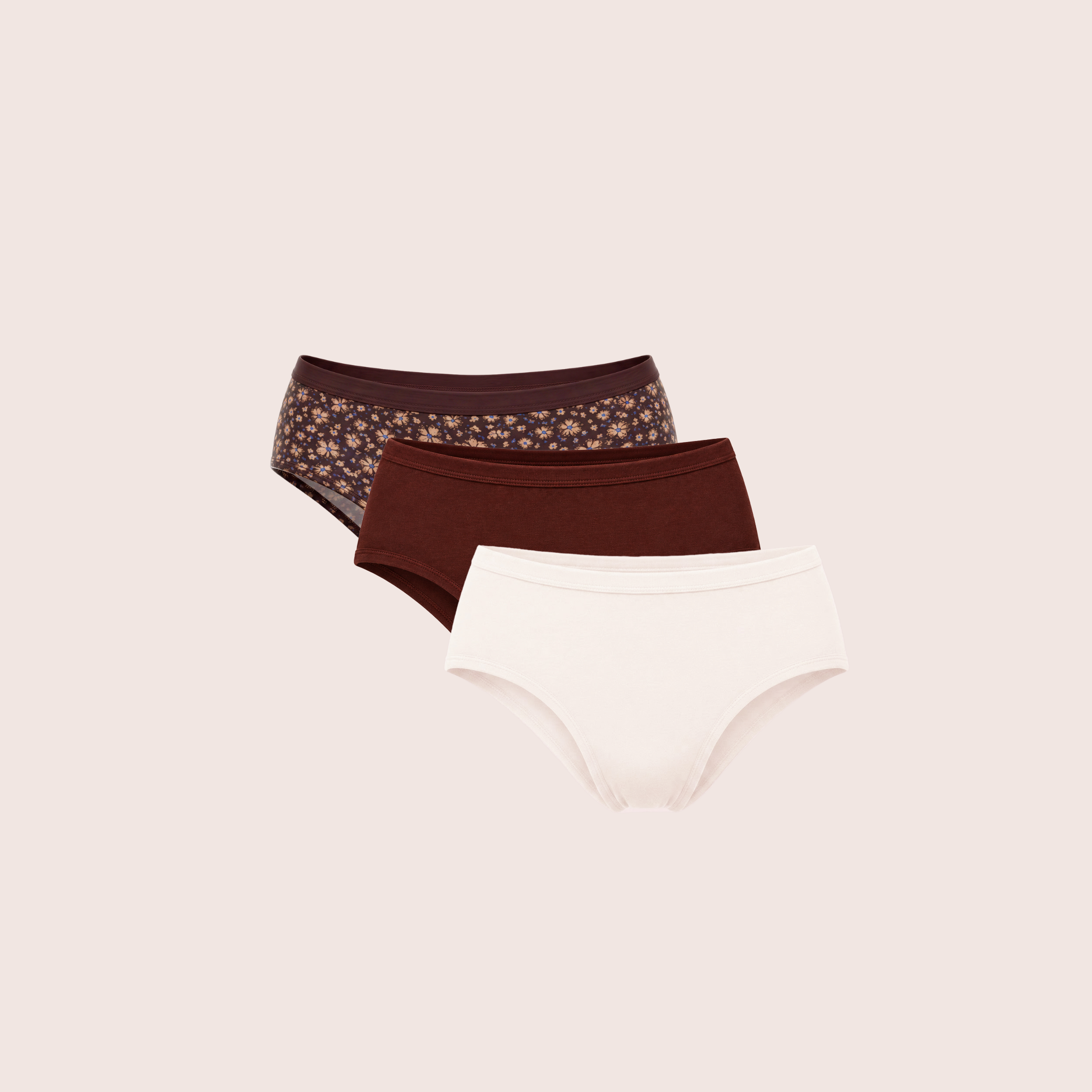 Munns & Mars Womens Cotton Printed Mid Waist Hipster Panty Pack of 3