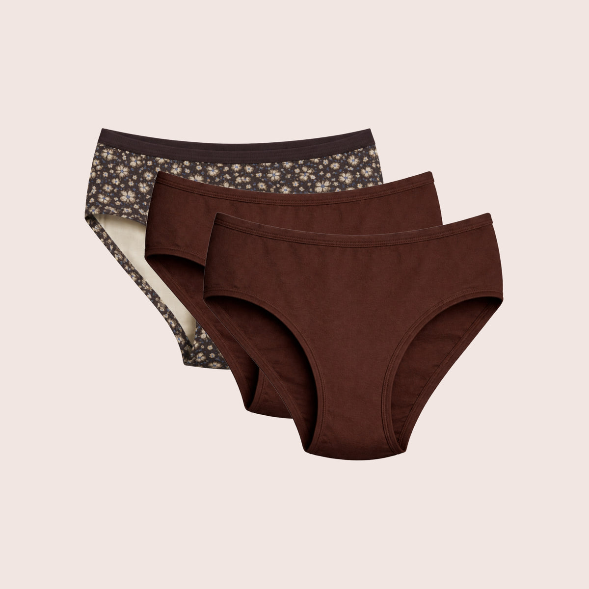 Munns & Mars Womens Cotton Printed Mid Waist Hipster Panty Pack of 3