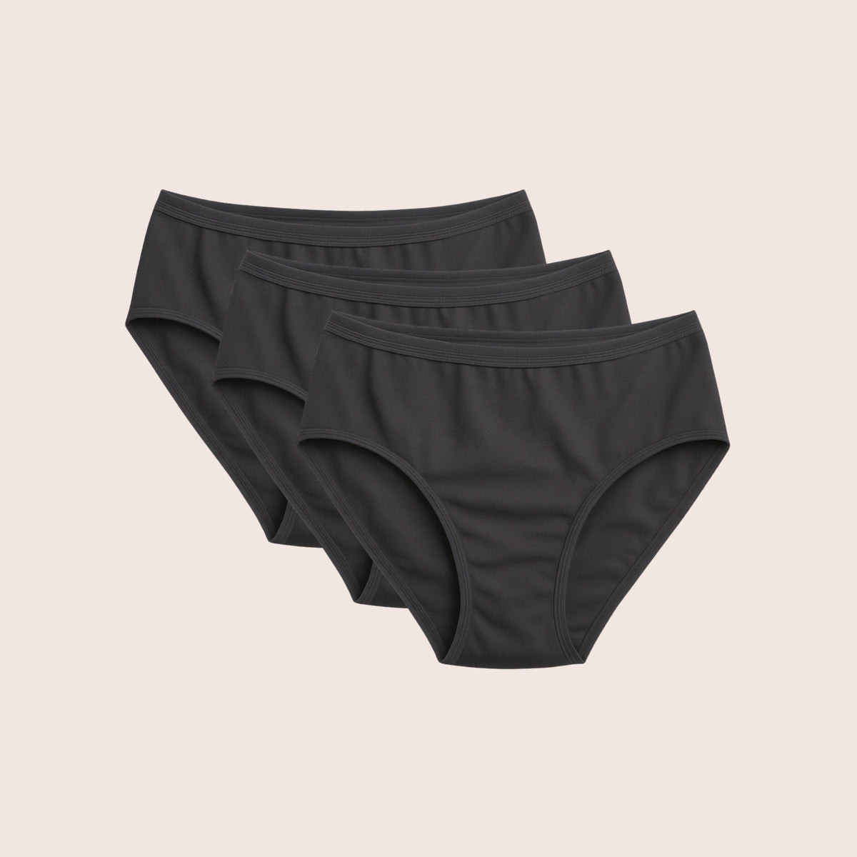 Munns & Mars Womens Cotton Mid Waist Hipster Panty Pack Of 3