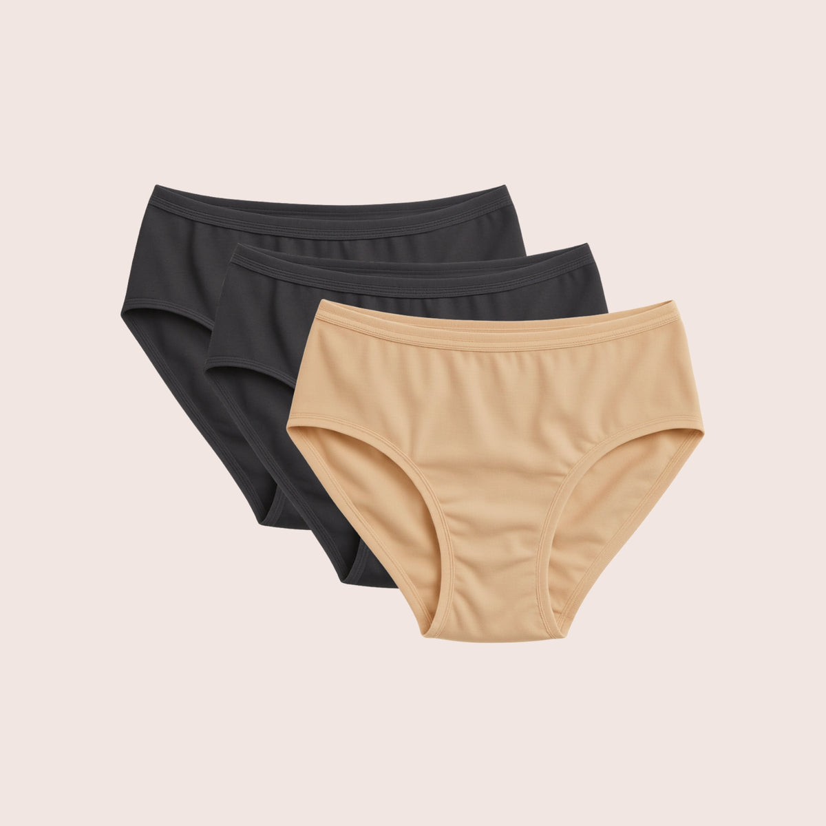 Munns & Mars Womens Cotton Mid Waist Hipster Panty Pack Of 3