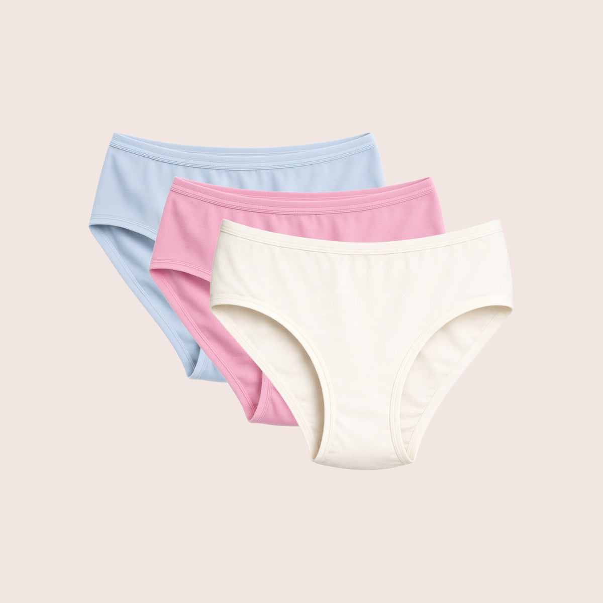 Munns & Mars Womens Cotton Mid Waist Hipster Panty Pack Of 3