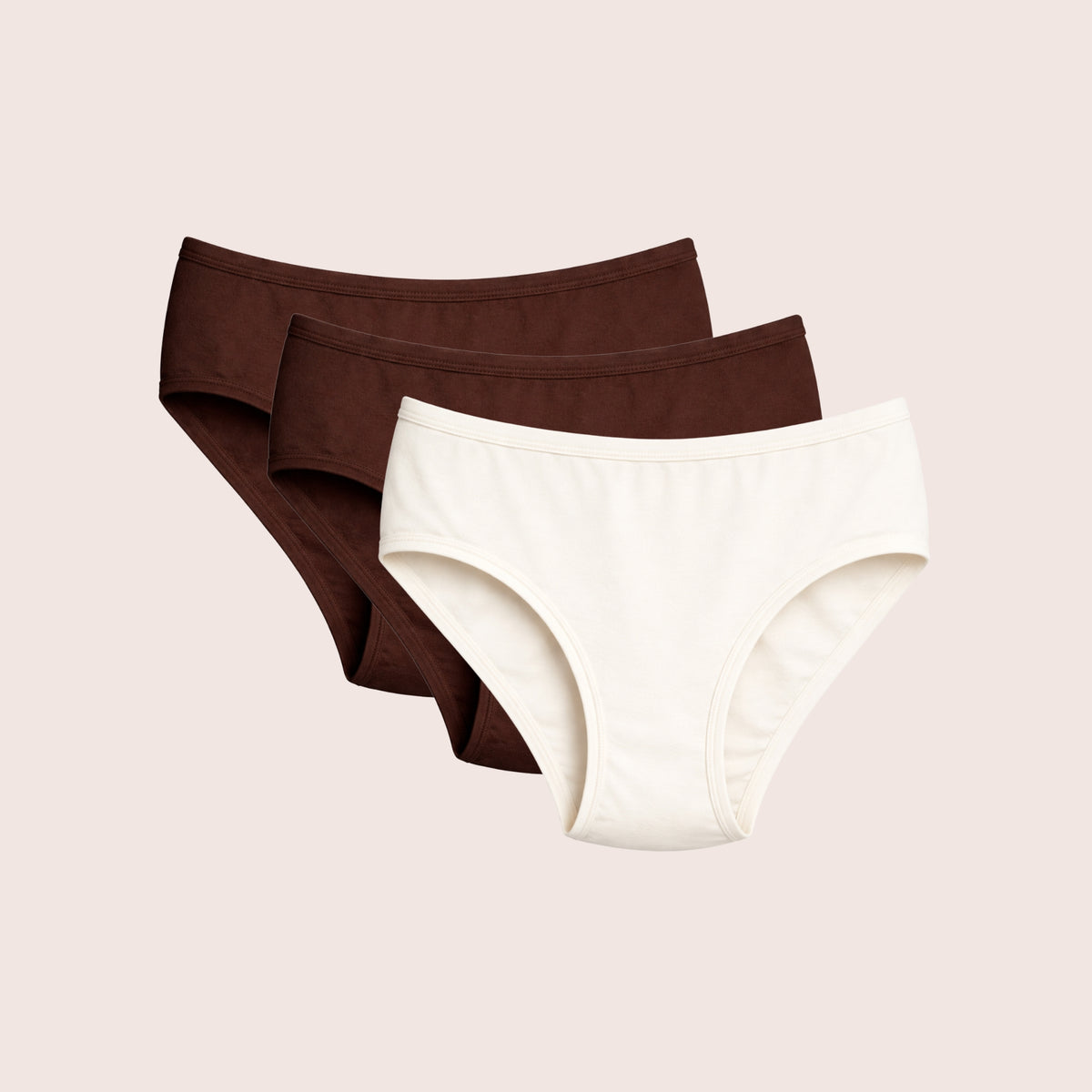 Munns & Mars Womens Cotton Mid Waist Hipster Panty Pack Of 3