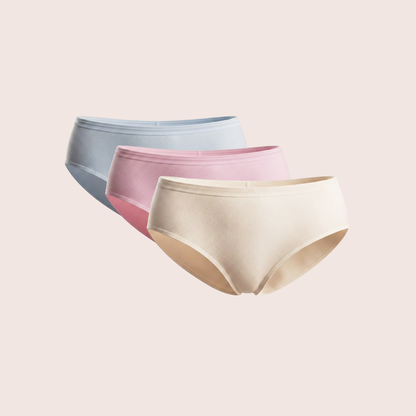 Munns & Mars Womens Cotton Mid Waist Hipster Panty Pack Of 3