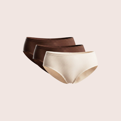 Munns & Mars Womens Cotton Mid Waist Hipster Panty Pack Of 3