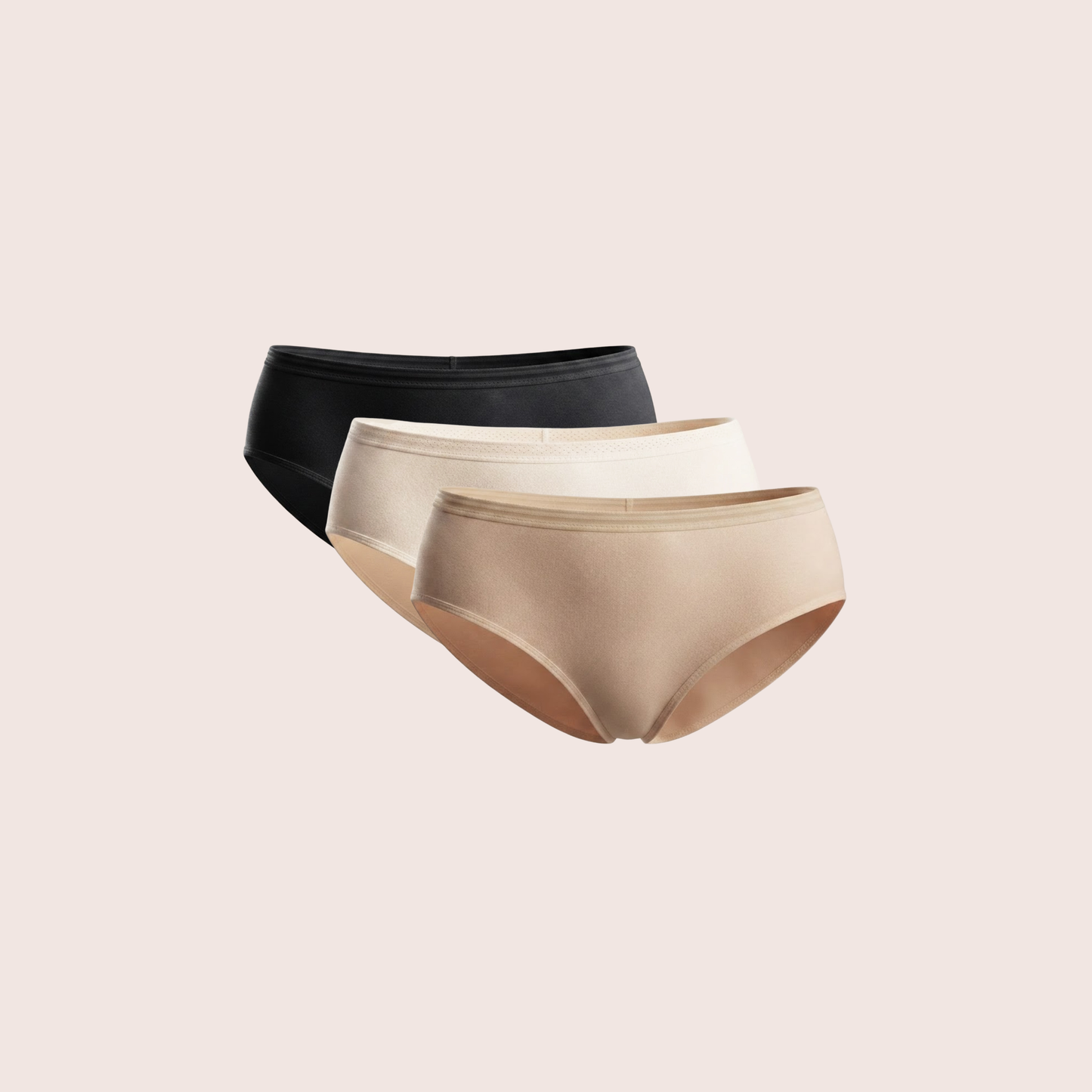 Munns & Mars Womens Cotton Mid Waist Hipster Panty Pack Of 3