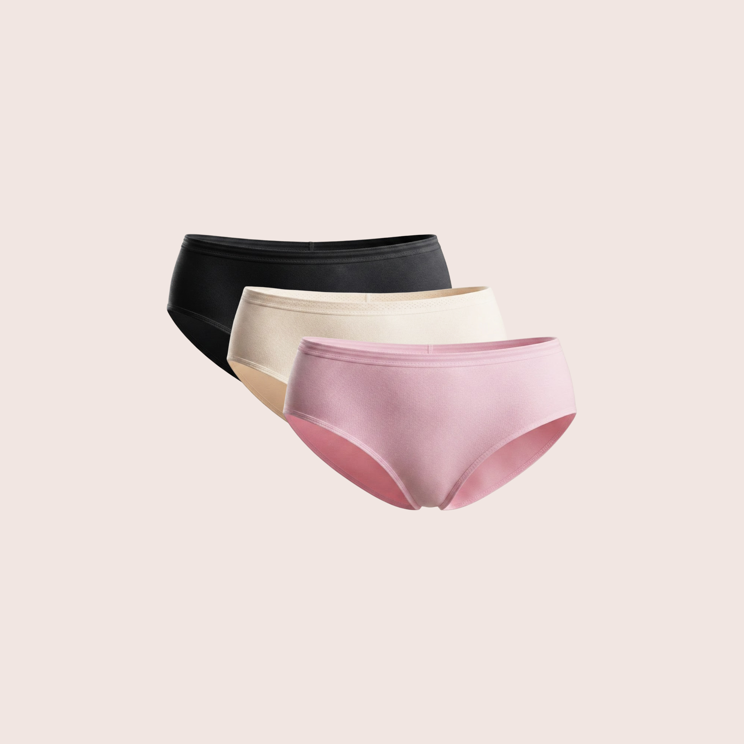 Munns & Mars Womens Cotton Mid Waist Hipster Panty Pack Of 3