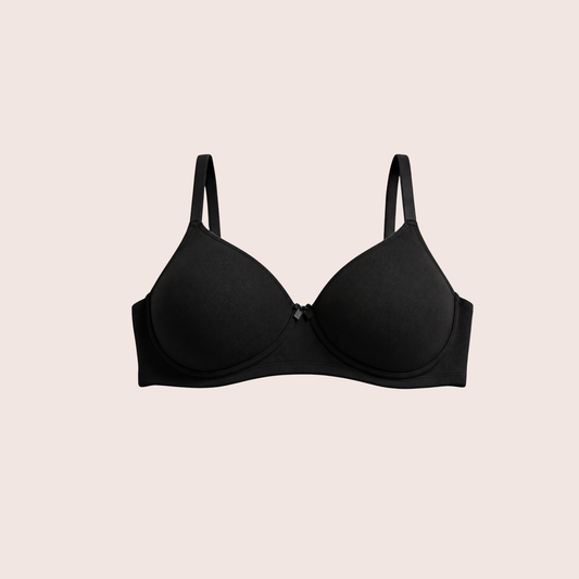 Munns & Mars Womens Cotton Lightly Padded Plain T-Shirt Bra