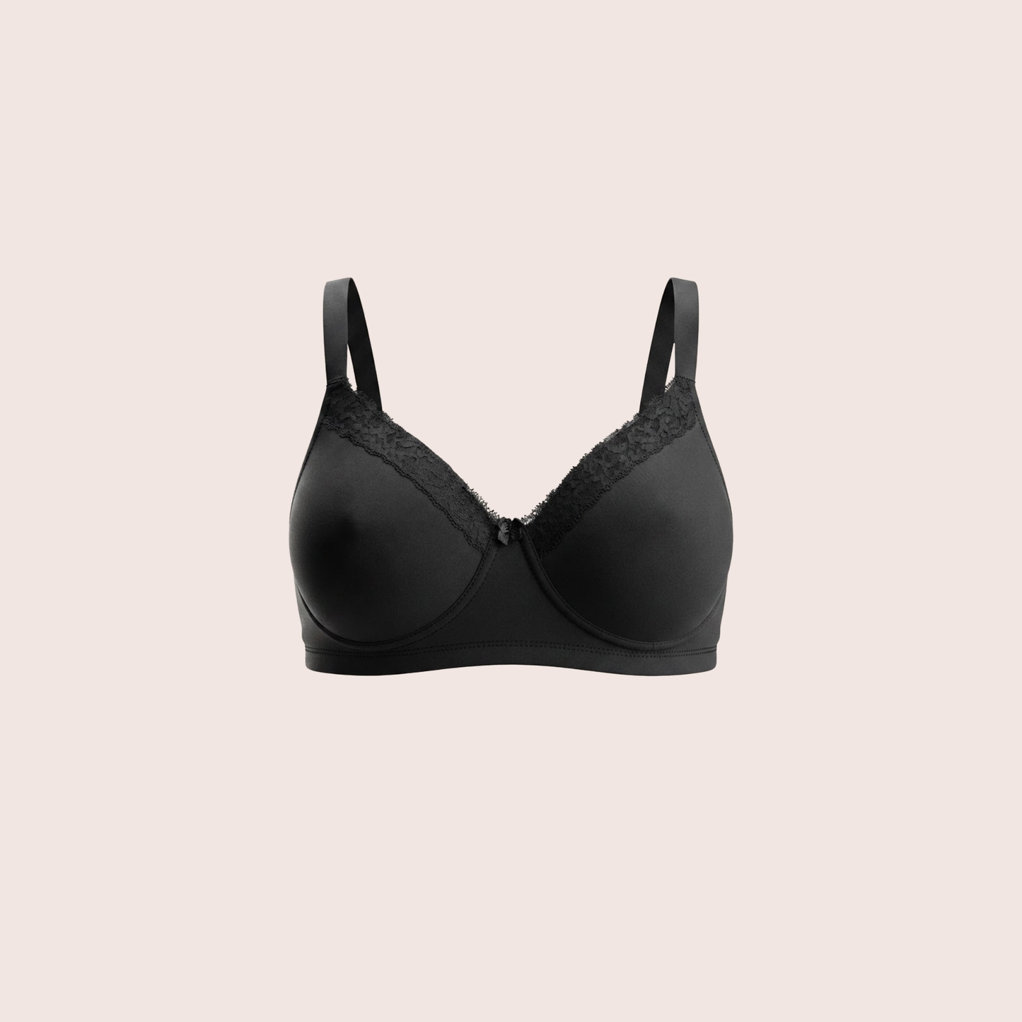 Munns & Mars Womens Cotton Lightly Padded Lace T-Shirt Bra