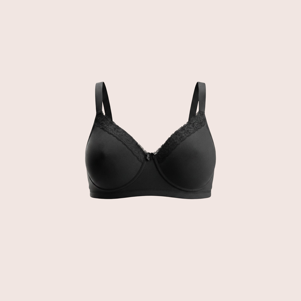 Munns & Mars Womens Cotton Lightly Padded Lace T-Shirt Bra