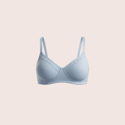 Munns & Mars Womens Cotton Lightly Padded Lace T-Shirt Bra