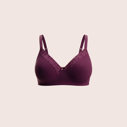 Munns & Mars Womens Cotton Lightly Padded Lace T-Shirt Bra