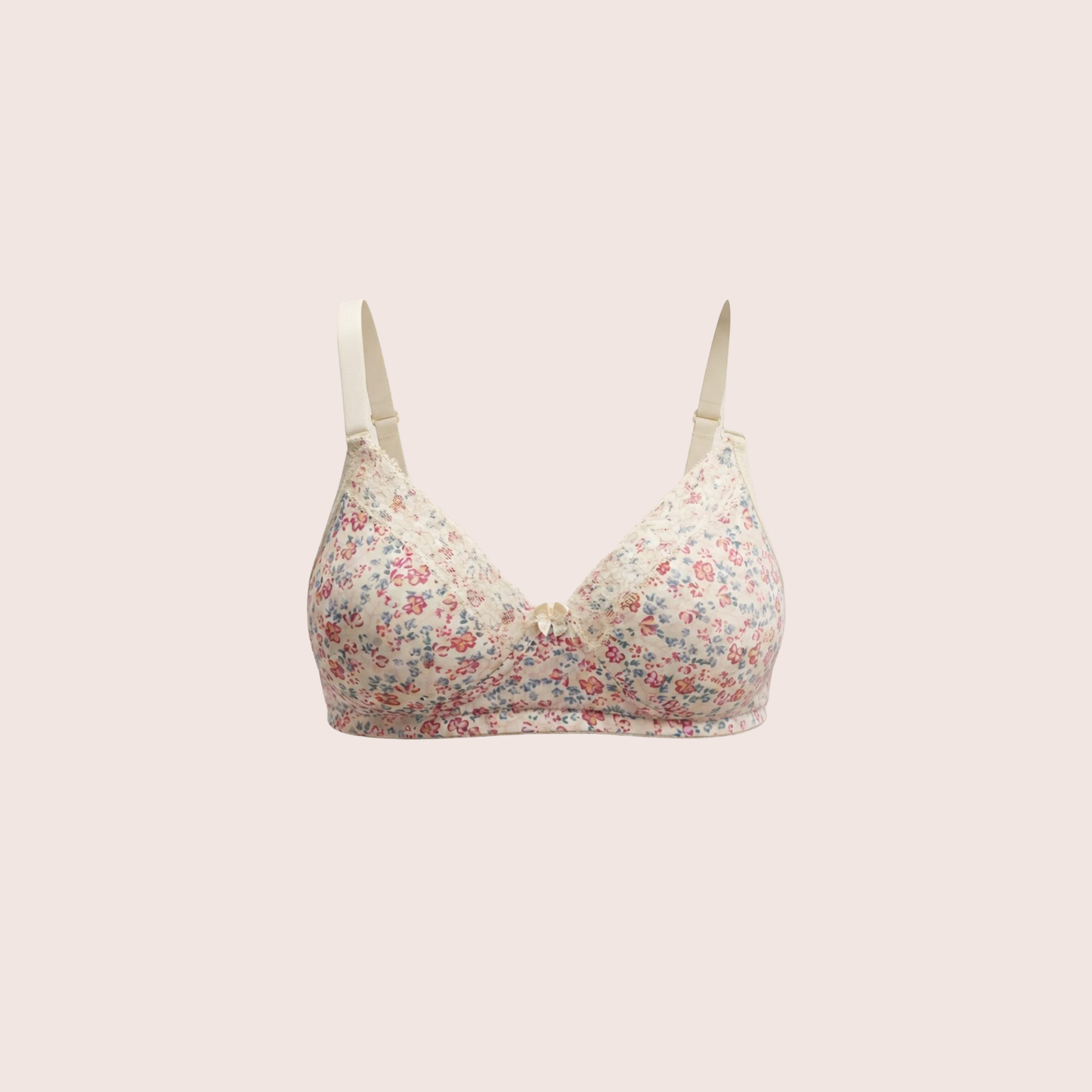 Munns & Mars Womens Cotton Lightly Padded Lace T-Shirt Bra