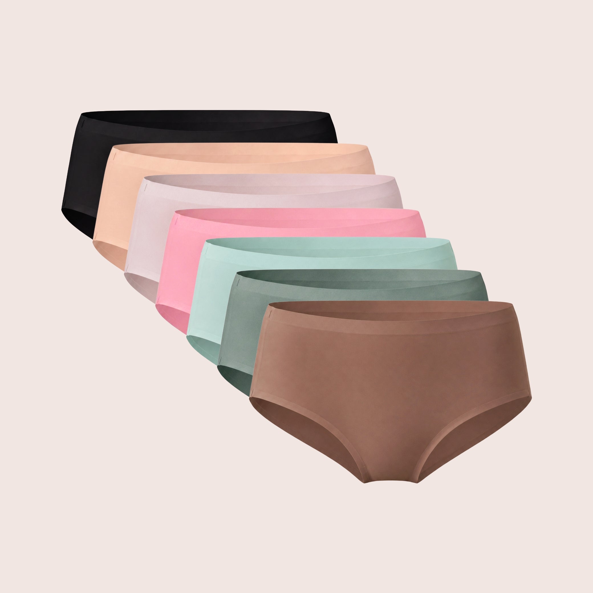 Munns & Mars Womens Seamless Bonded Hipster Panty - Pack of 7