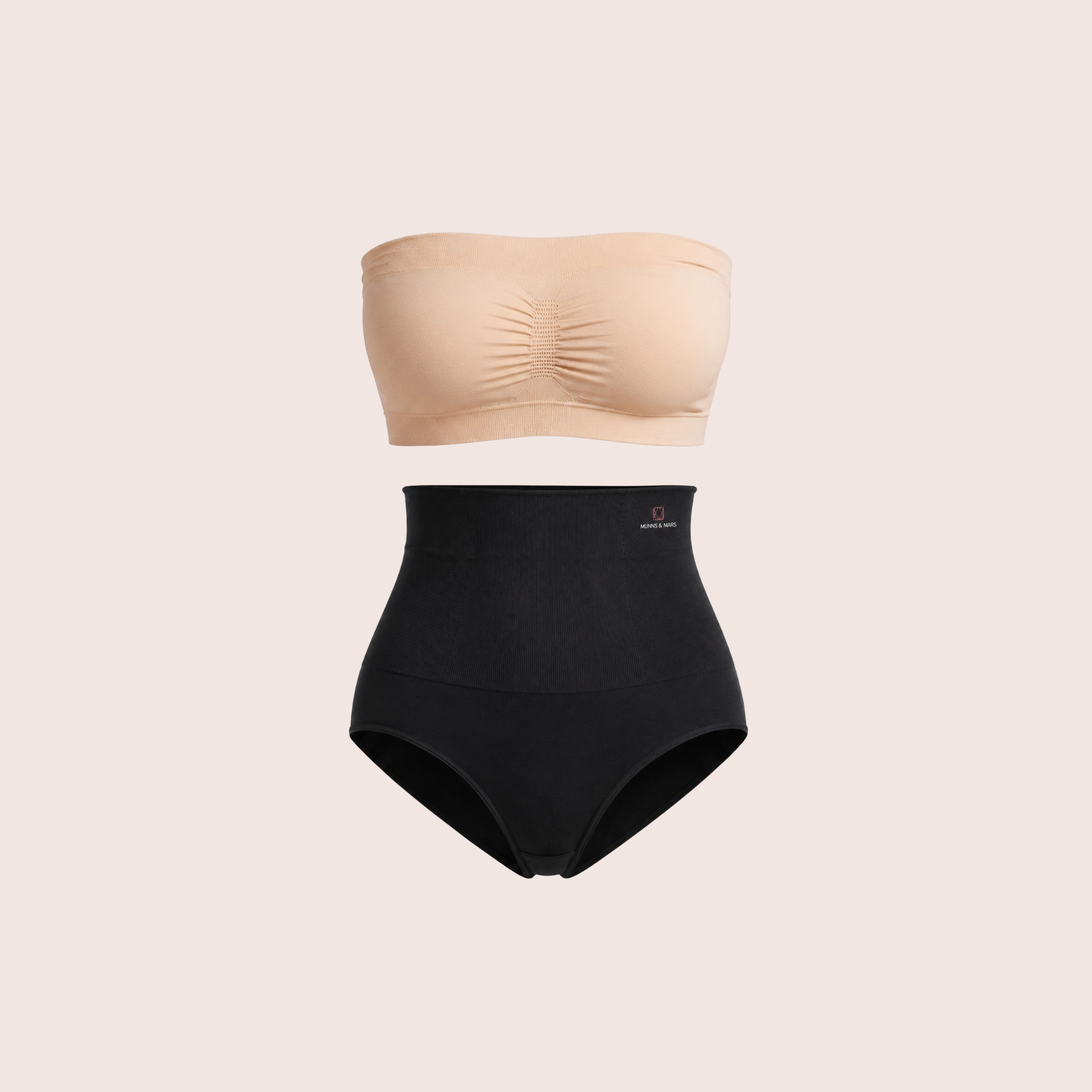 Munns & Mars Bundle of Seamless Non-Padded Tube Bra And Tummy Tucking Panty