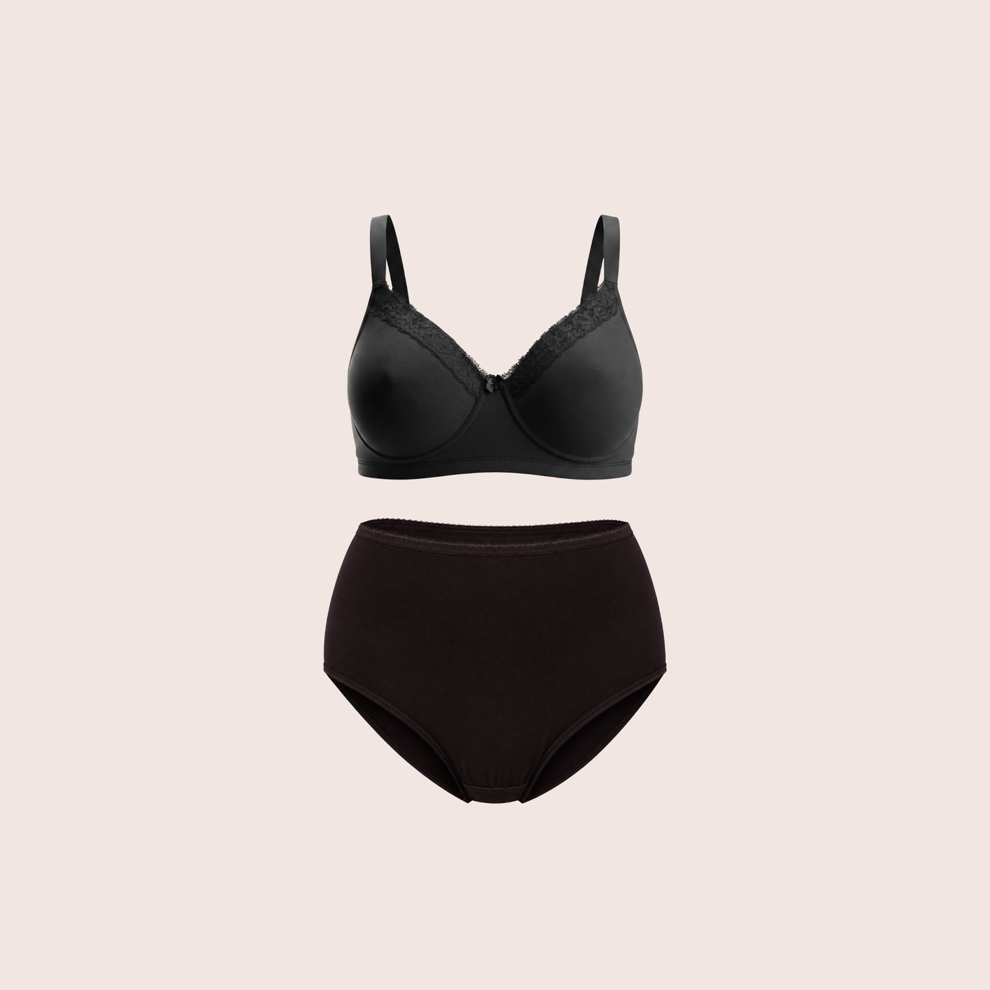 Munns & Mars Lingeries Set- T-shirt Bra & Full Coverage Panty