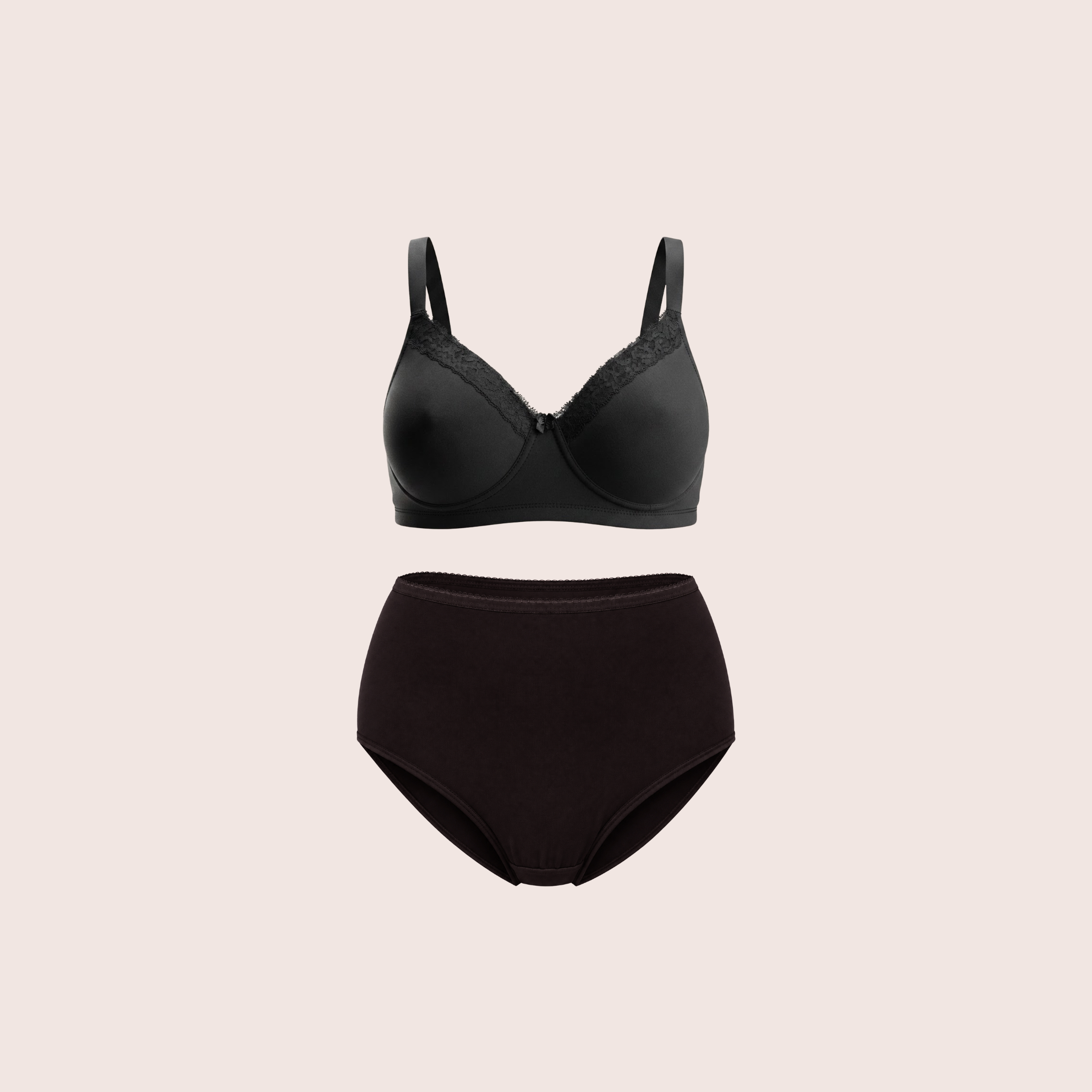Munns & Mars Lingeries Set- T-shirt Bra & Full Coverage Panty