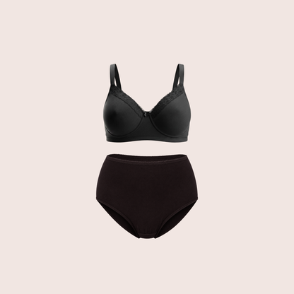 Munns & Mars Lingeries Set- T-shirt Bra & Full Coverage Panty