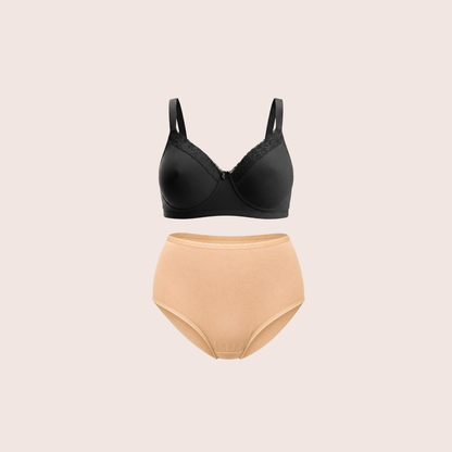 Munns & Mars Lingeries Set- T-shirt Bra & Full Coverage Panty