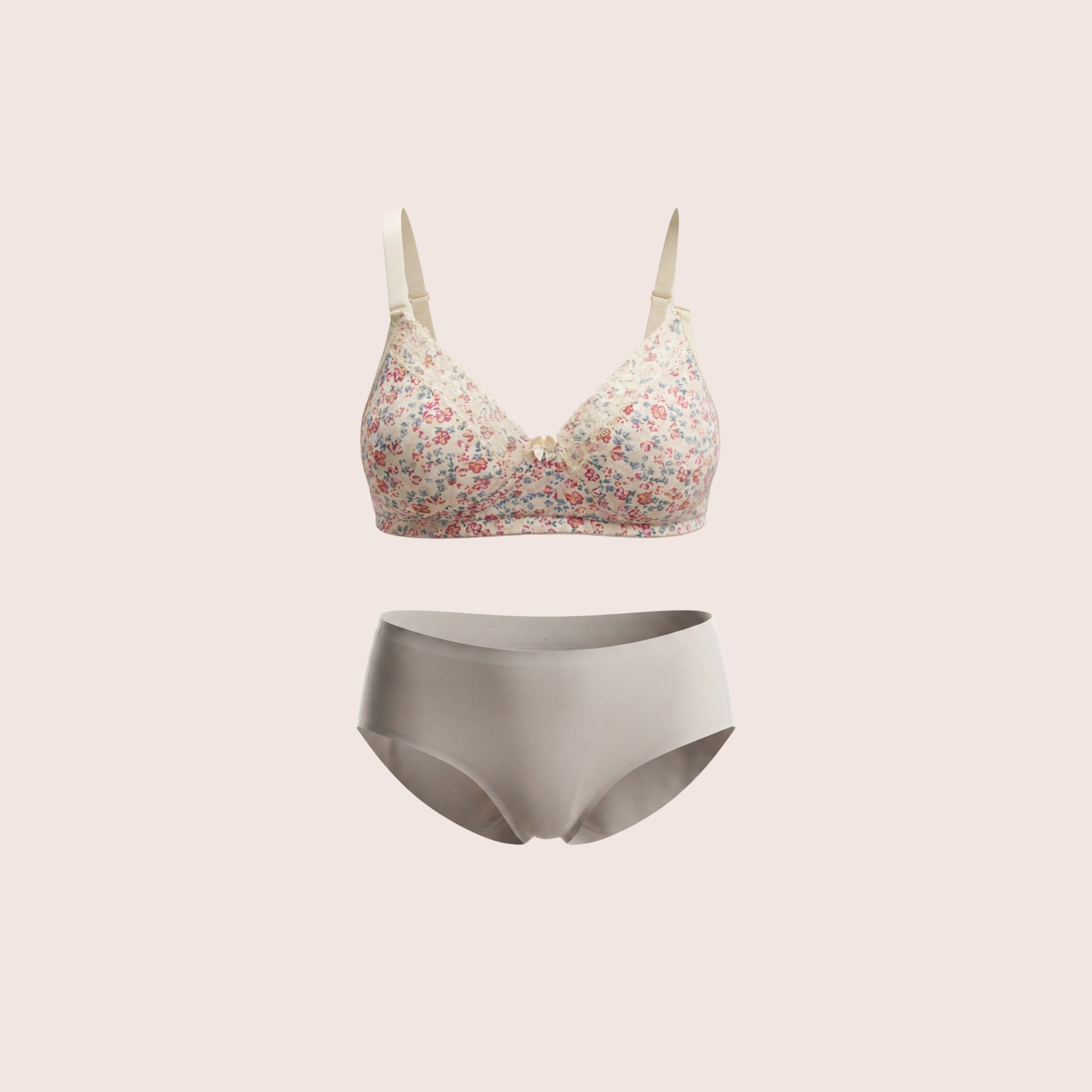 Munns & Mars Lingeries Set- T-shirt Bra & Seamless Bonded Hipster Panty