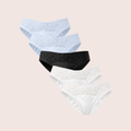 Mid Waist Bikini Panty with Lace (Pack of 5)