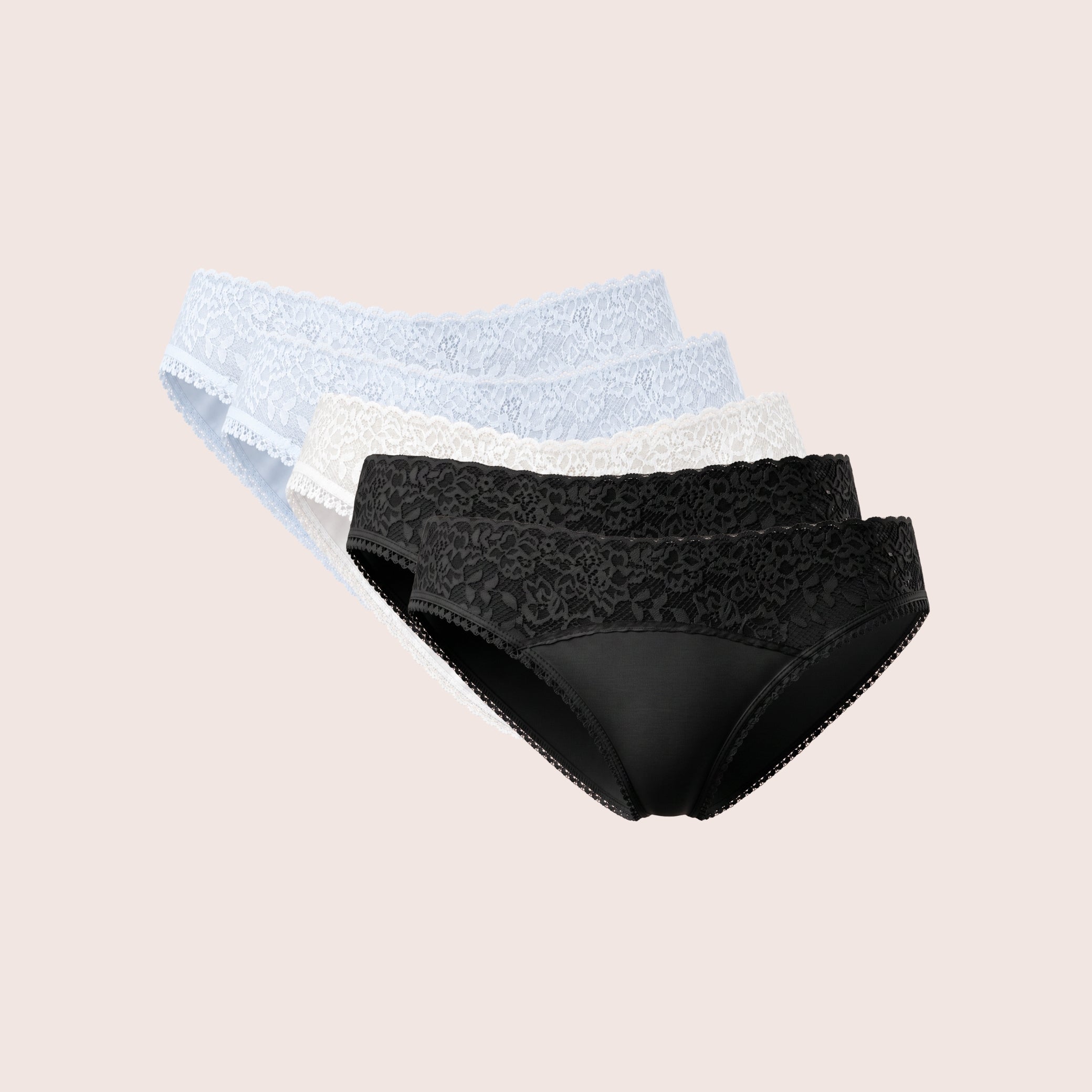 Mid Waist Bikini Panty with Lace (Pack of 5)