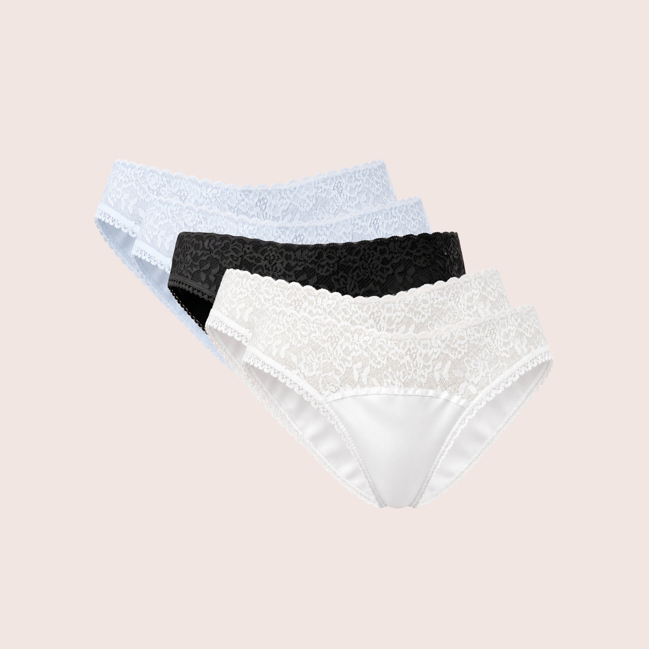 Mid Waist Bikini Panty with Lace (Pack of 5)