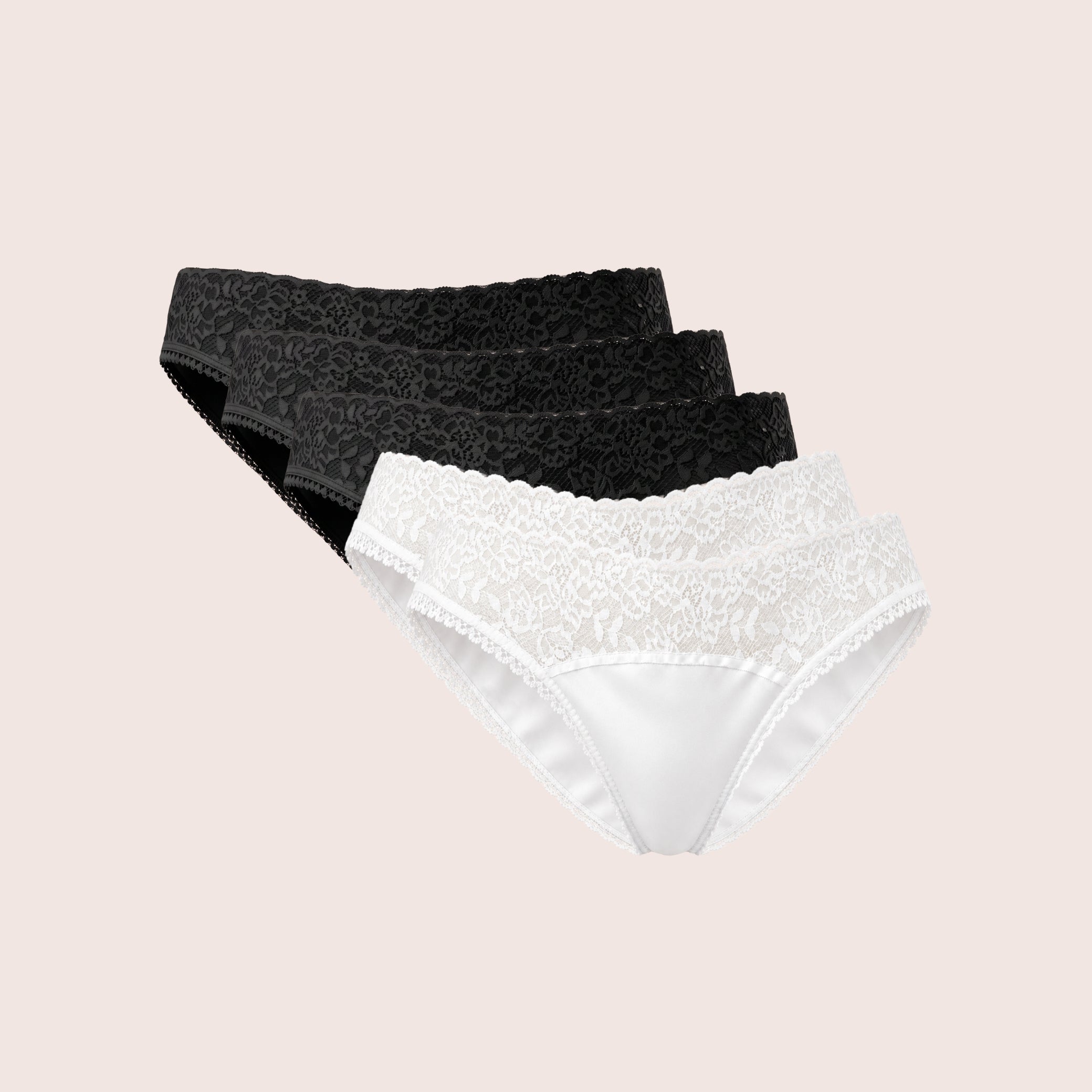 Mid Waist Bikini Panty with Lace (Pack of 5)