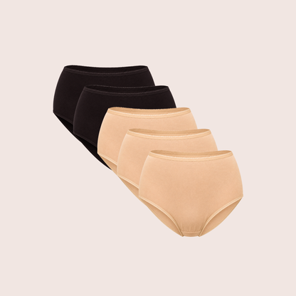 Munns & Mars Cotton Full coverage Hipster Panty - Pack 5