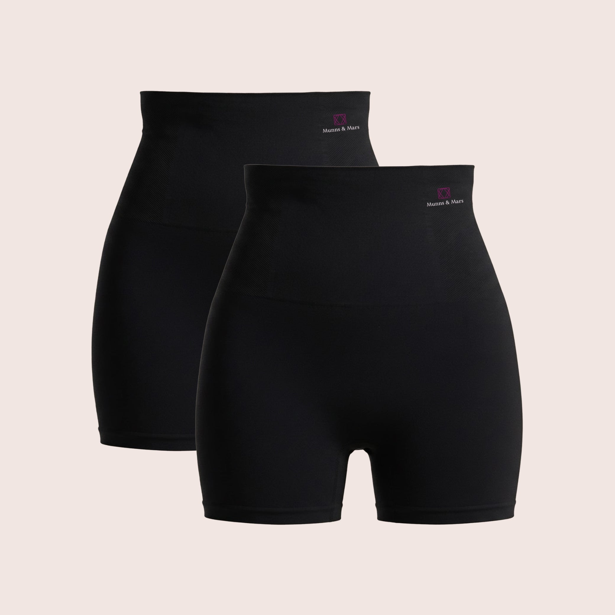 Munns & Mars Womens Tummy & Thighs Short Shapewear - Pack of 2