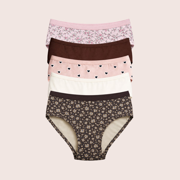 Munns & Mars Womens Pack of 5 Cotton Panties