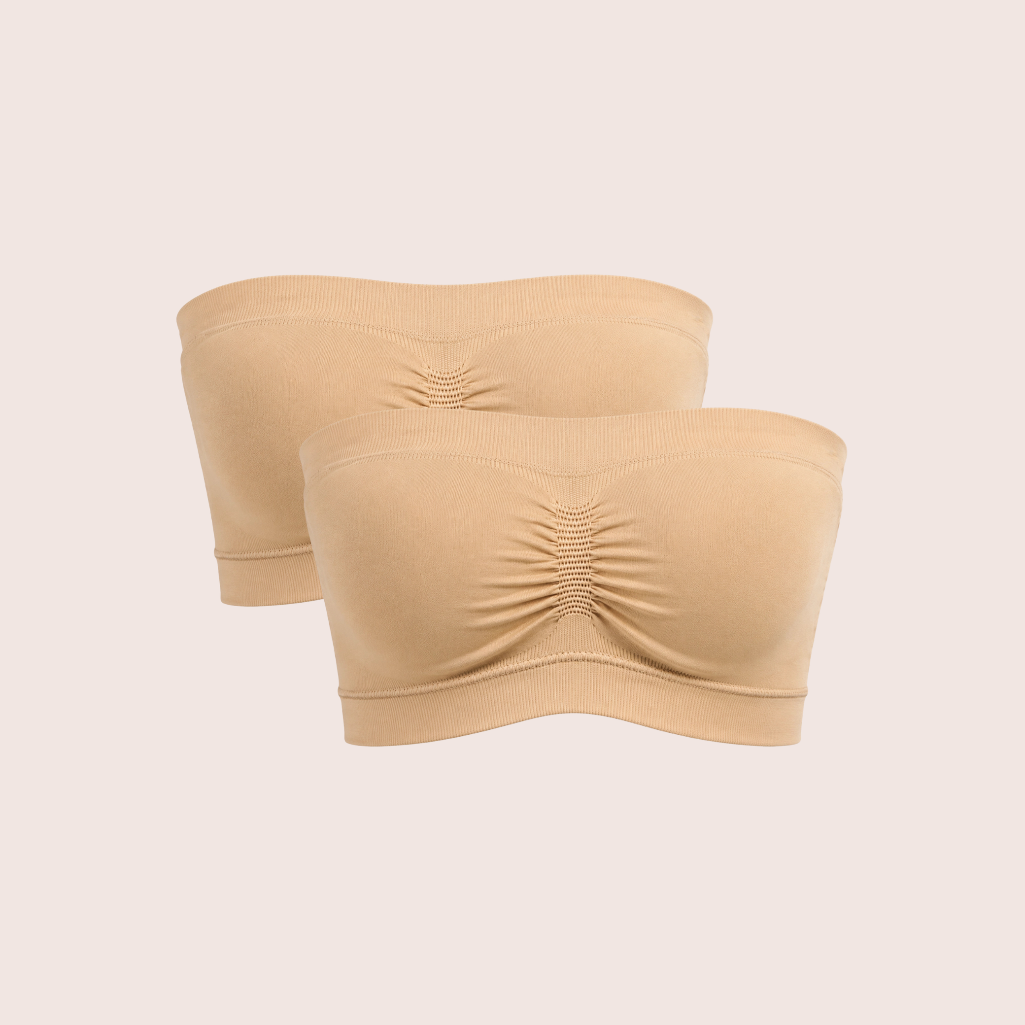 Munns & Mars Womens Seamless Non-Padded Tube Bra - Pack of 2