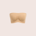 Munns & Mars Womens Seamless Non-Padded Beige Tube Bra