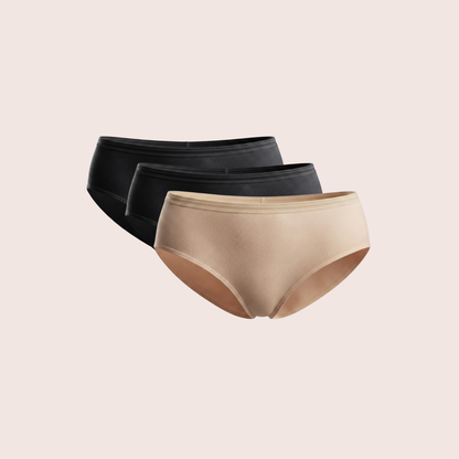 Munns & Mars Womens Cotton Mid Waist Hipster Panty Pack Of 3