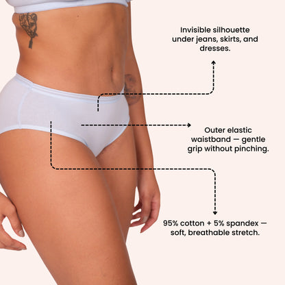 Munns & Mars Lingeries Set- T-shirt Bra & Mid Waist Hipster Panty with Outer Elastic