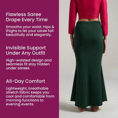 Munns & Mars Saree Shapewear Polyester Fish Cut - Green